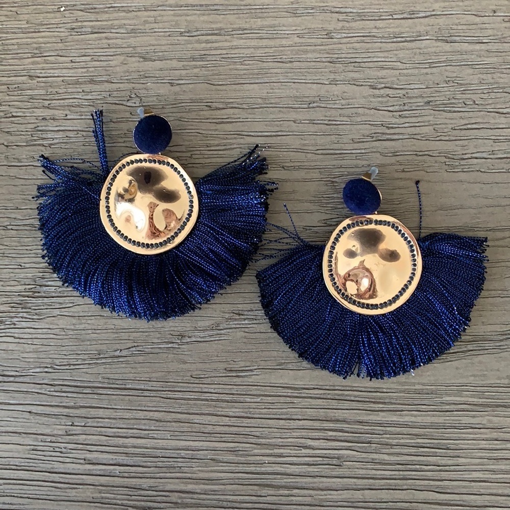 ASOS blue tassel earrings